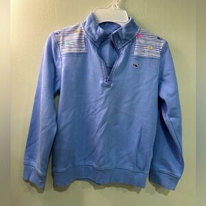 Vineyard Vines Light Blue Zip-Up Sweater little girls size S
